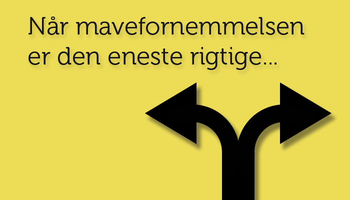 Tag beslutning med maven